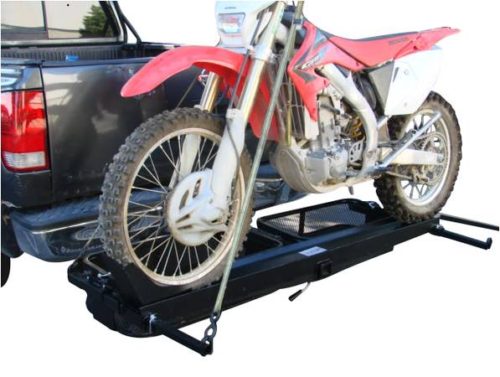 Dirt Bike Motorcycle Tow Hitch Carrier Rack Hauler W/Cargo Storage