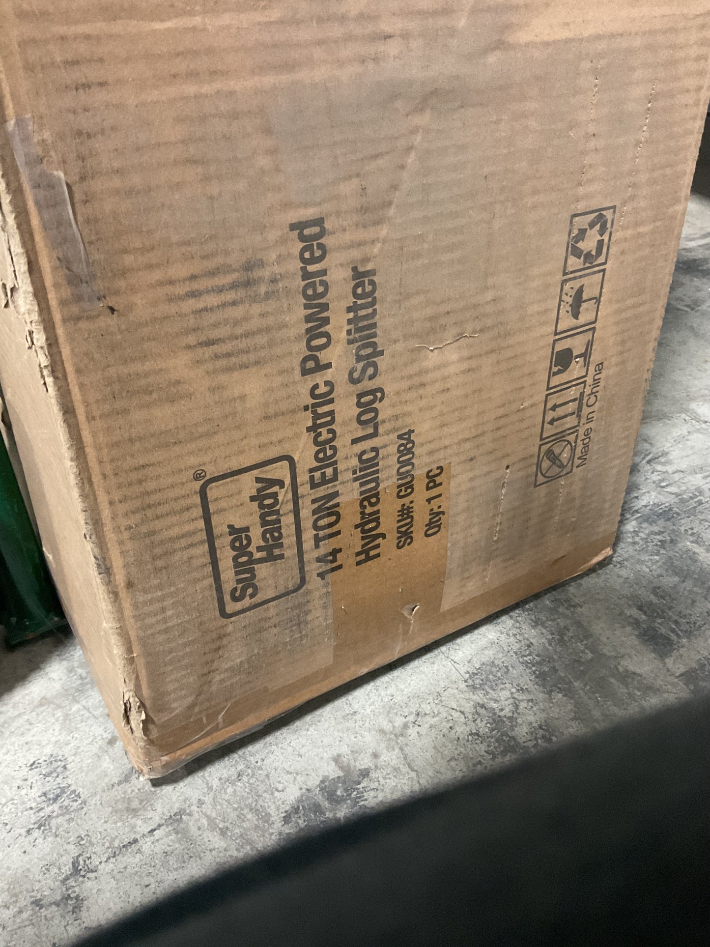 SUPER HANDY 14 TON ELECTRIC POWERED HYDRAULIC LOG SPLITTER GU0084 - NEW
