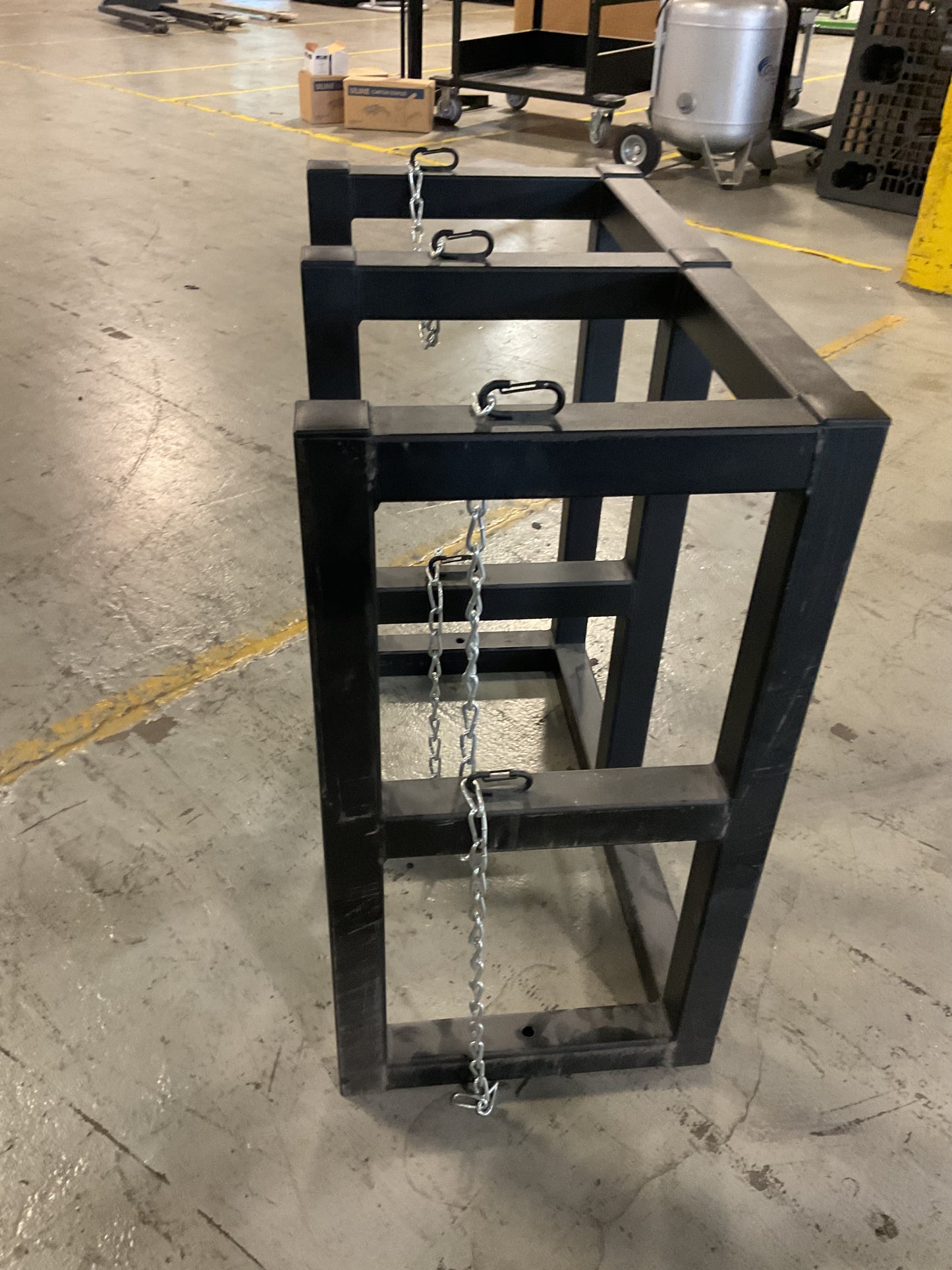 JUSTRITE CRYOGENIC GAS CYLINDER BARRICADE RACK DOUBLE -NEW