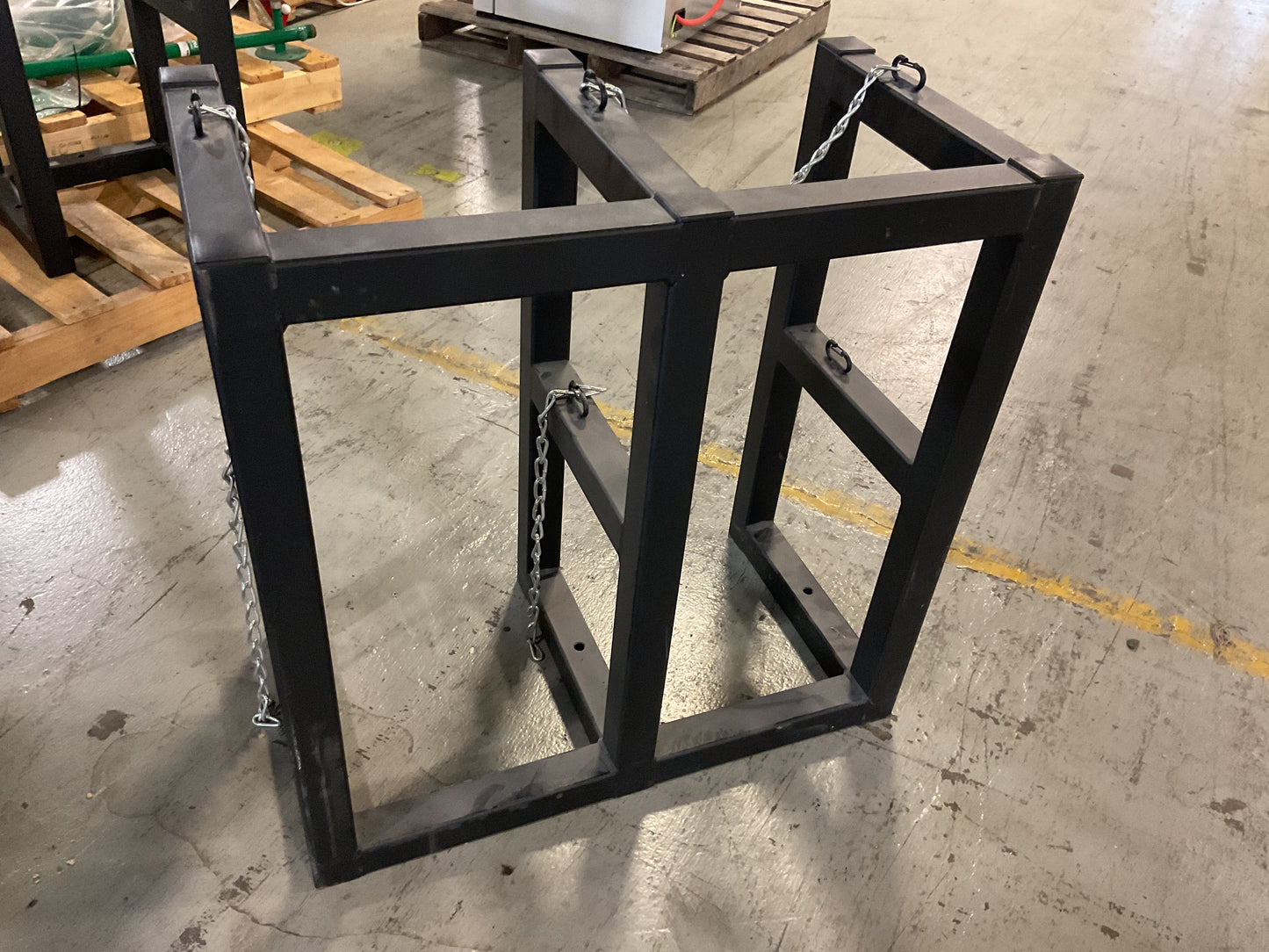 JUSTRITE CRYOGENIC GAS CYLINDER BARRICADE RACK DOUBLE -NEW