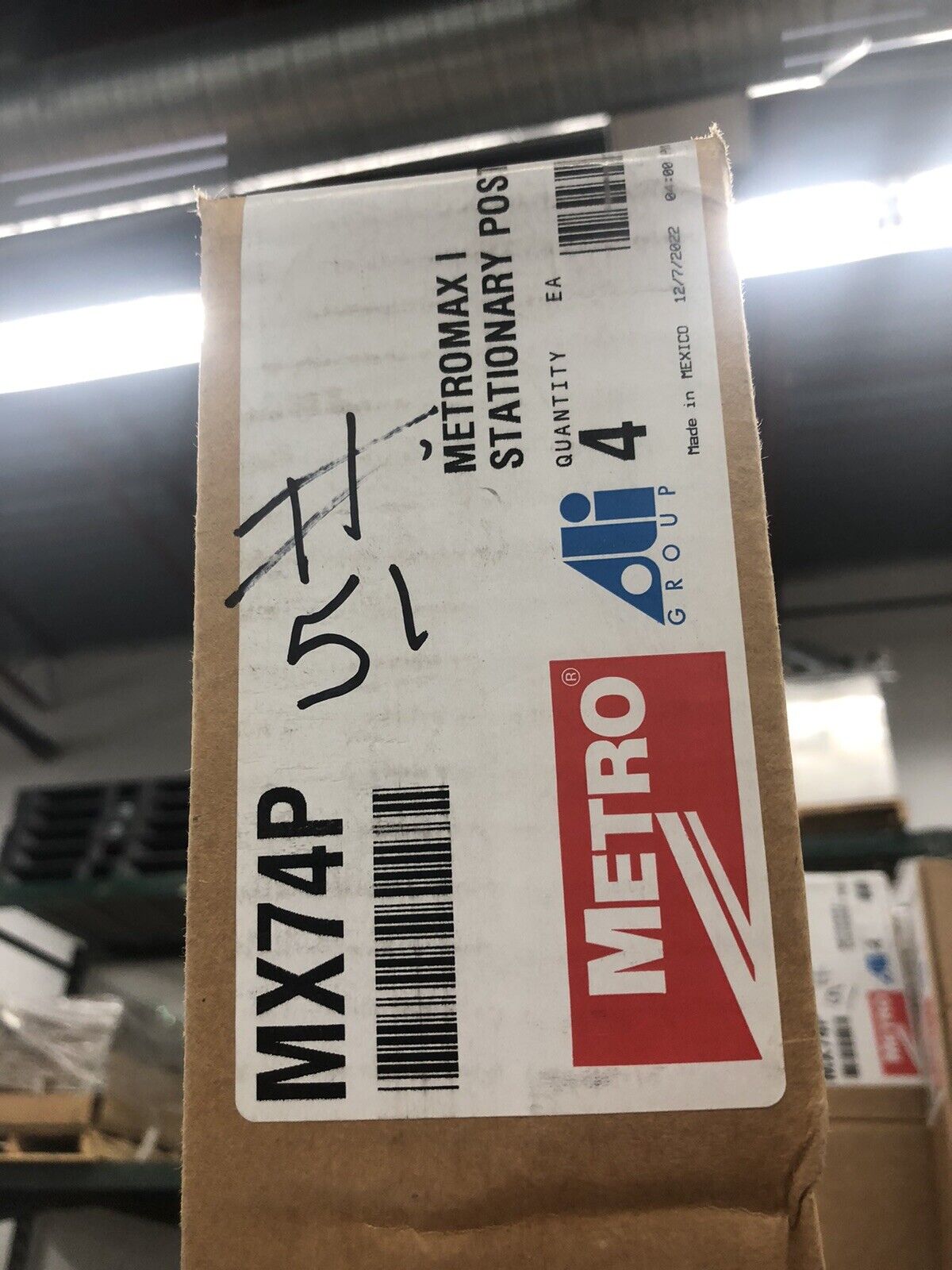 METROMAX I OPEN GRID STORAGE SYSTEM FULL 4-SHELF UNIT 24X48X74" MX2448G