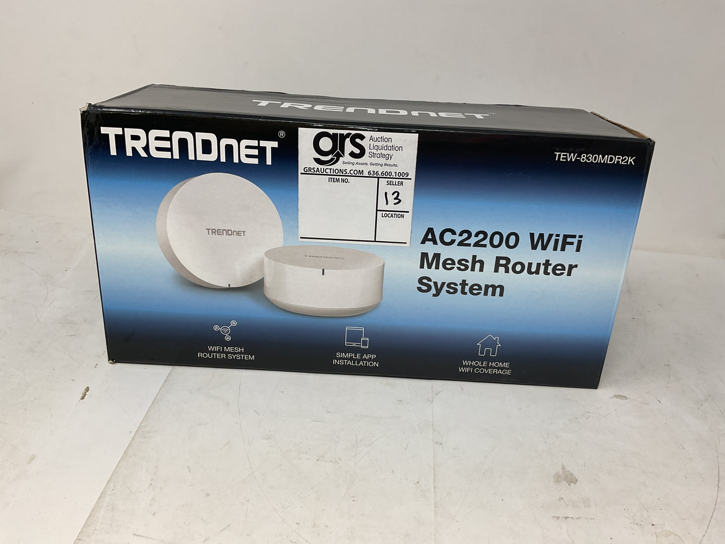 TRENDNET AC2200 WIFI MESH ROUTER SYSTEM TEW-830MDR2K - NOS