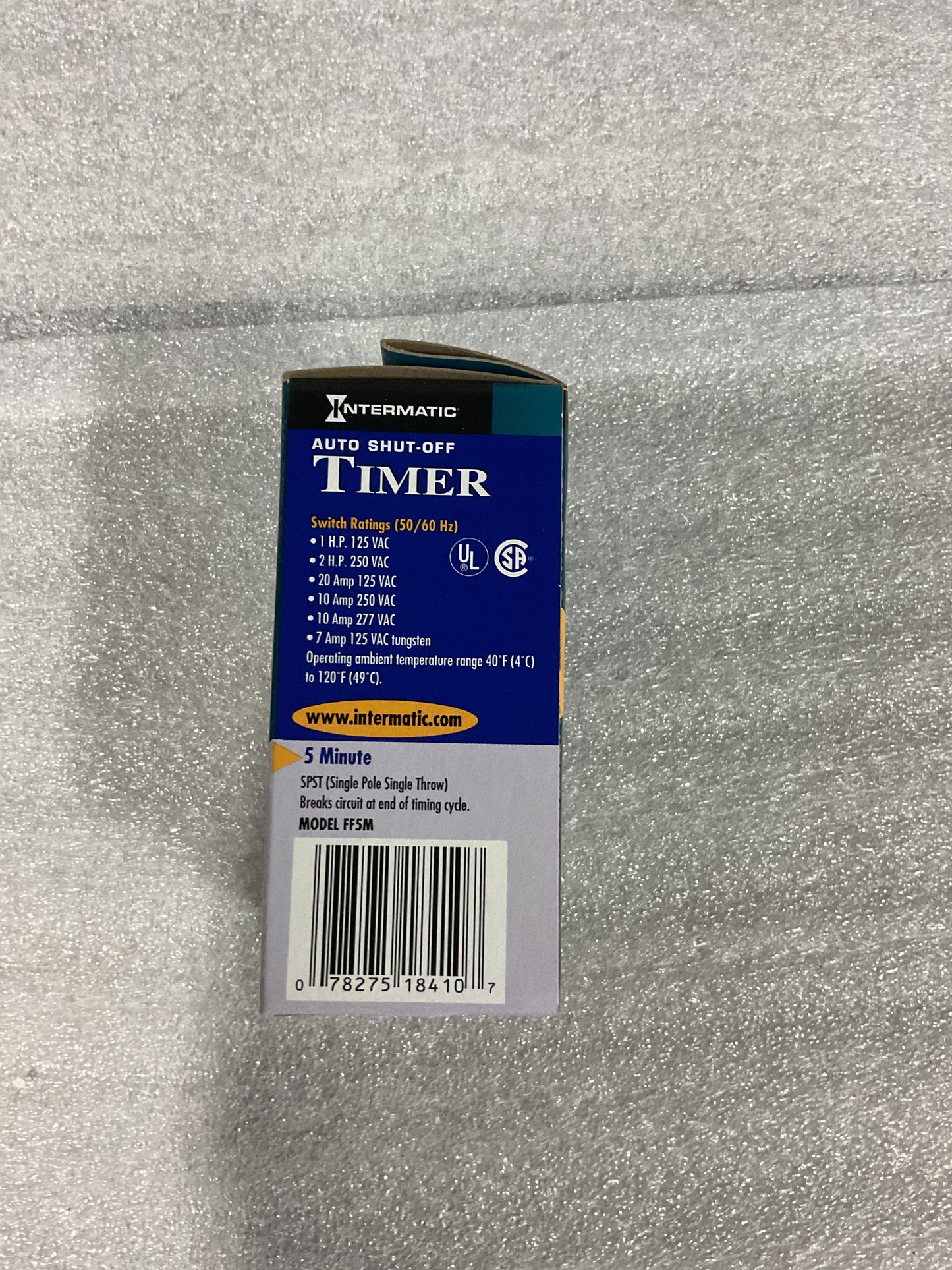 INTERMATIC AUTO SHUTOFF TIMER FF5M - NOS
