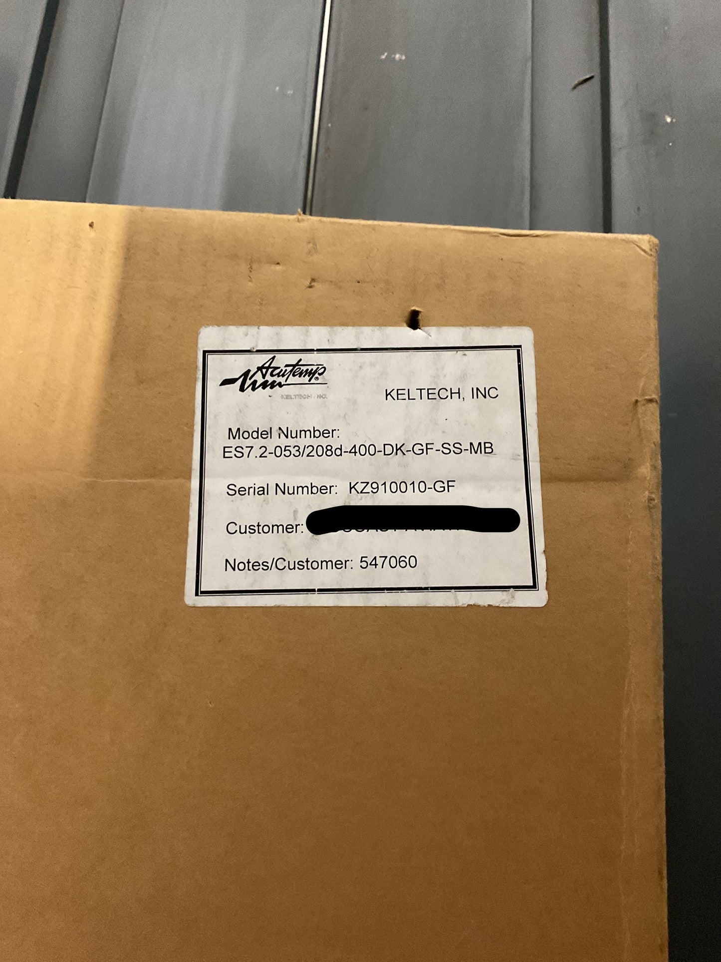 KELTECH COMMERCIAL TANKLESS WATER HEATER ES7.2-053/208D-400-DK-GF-SS-MB -NOS