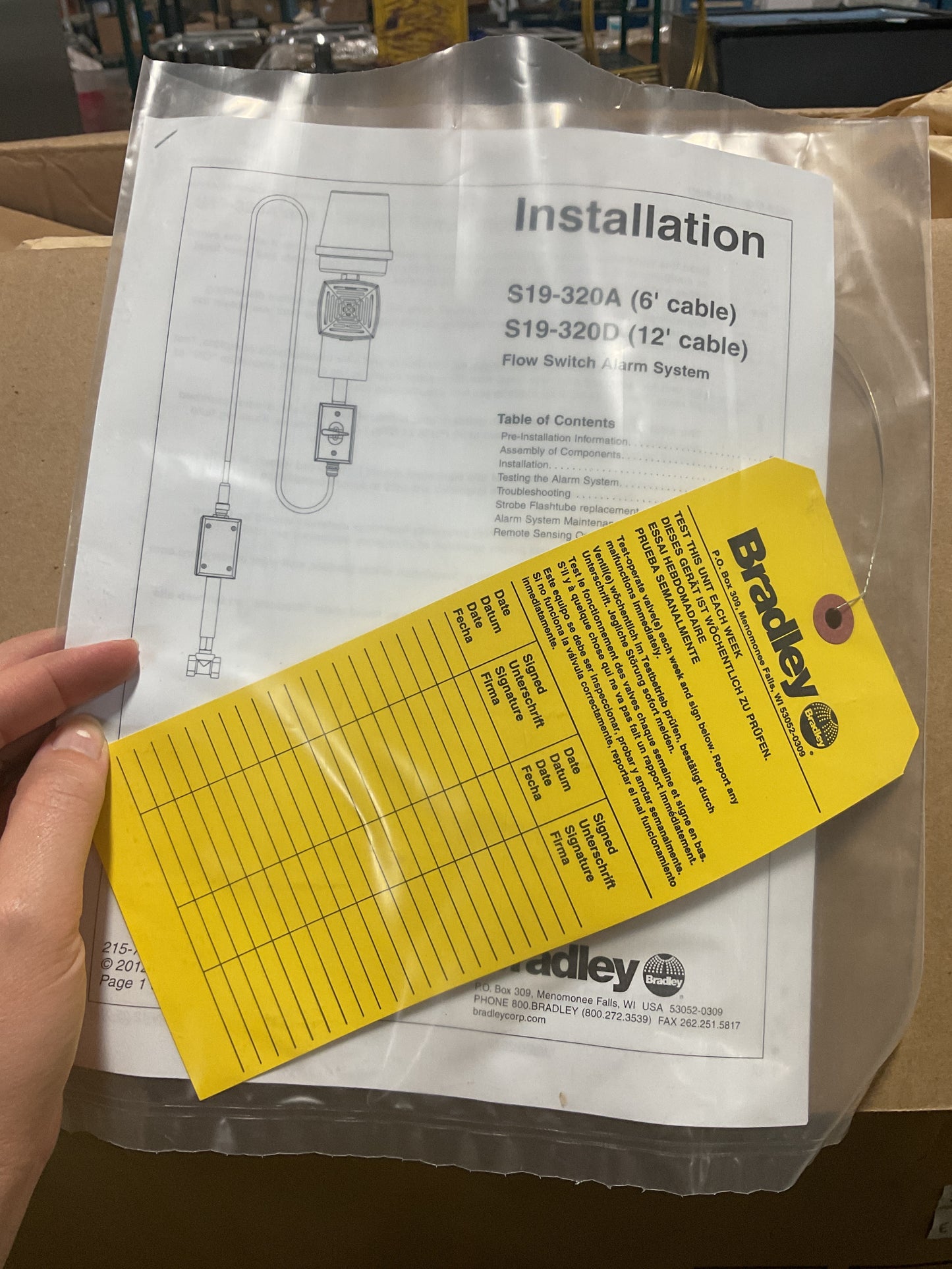 BRADLEY FLOWSWITCH ALARM SYSTEM 1/2” IP S19-320A - NEW