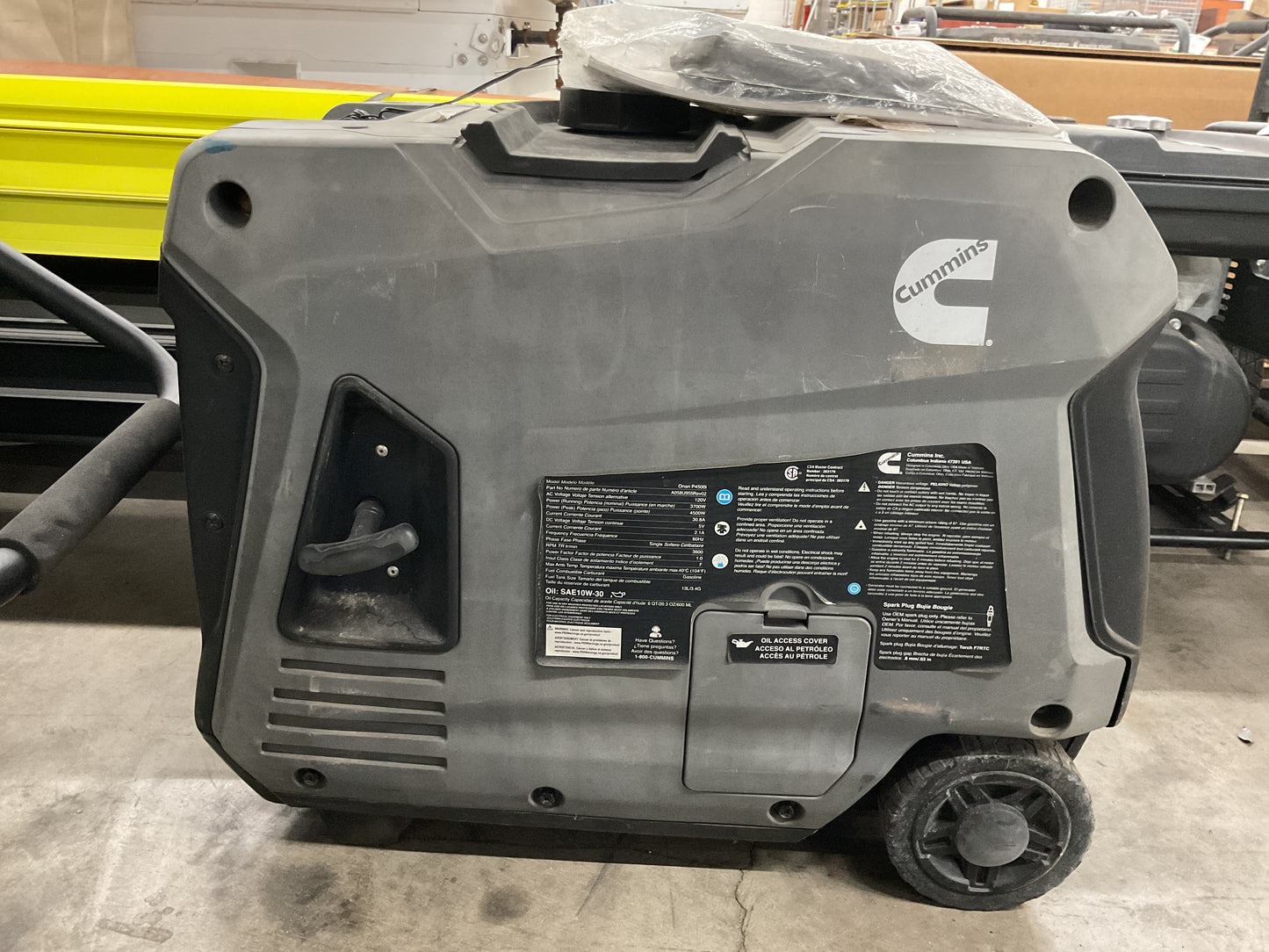 CUMMINS DIGITAL INVERTER GENERATOR P4500I REMOTE START -PREOWNED