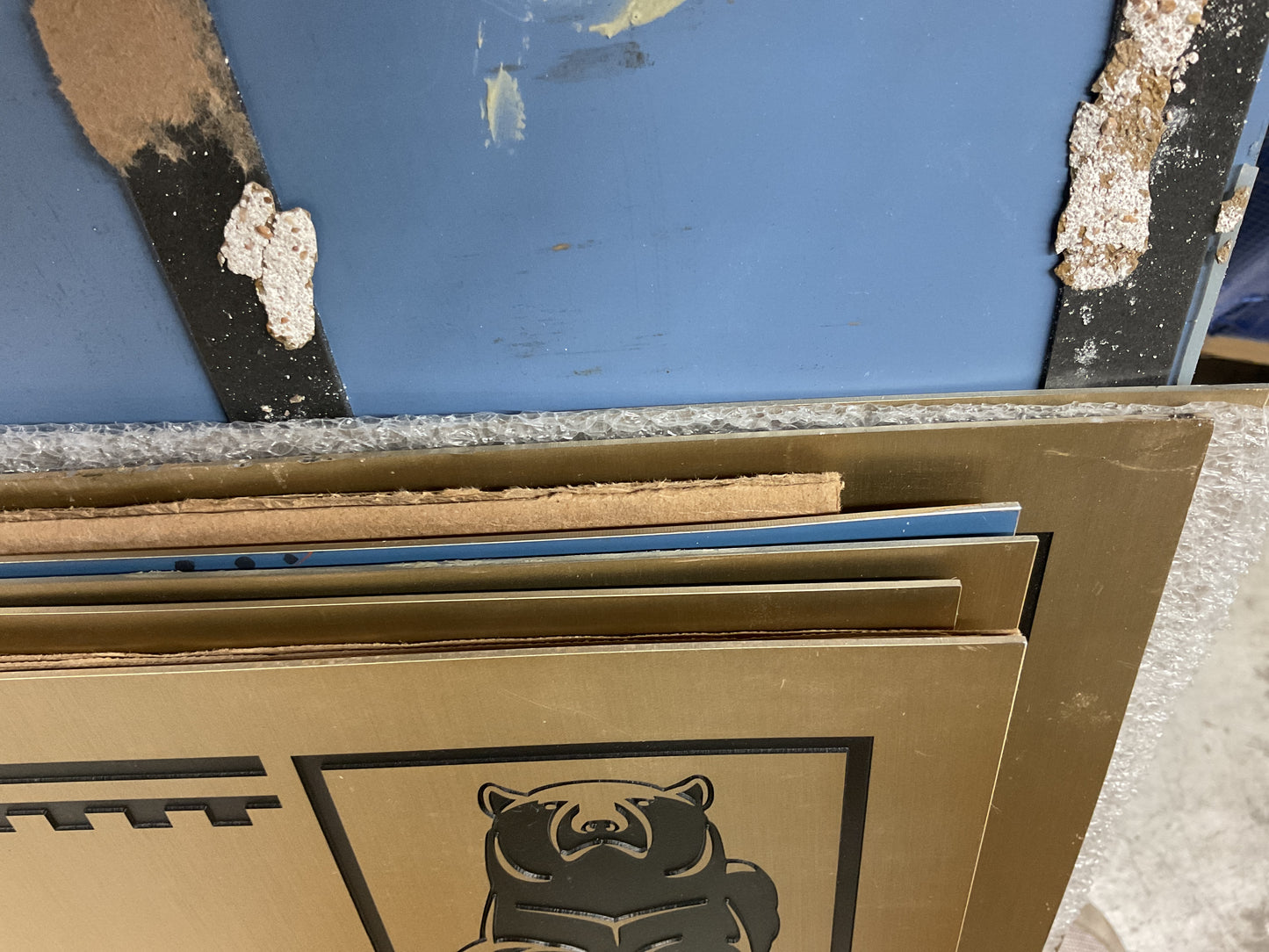 ANTIQUE LARGE PEABODY LOUNGE ST. LOUIS BRASS PLATE PLAQUE SIGNS (9) - PREOWNED