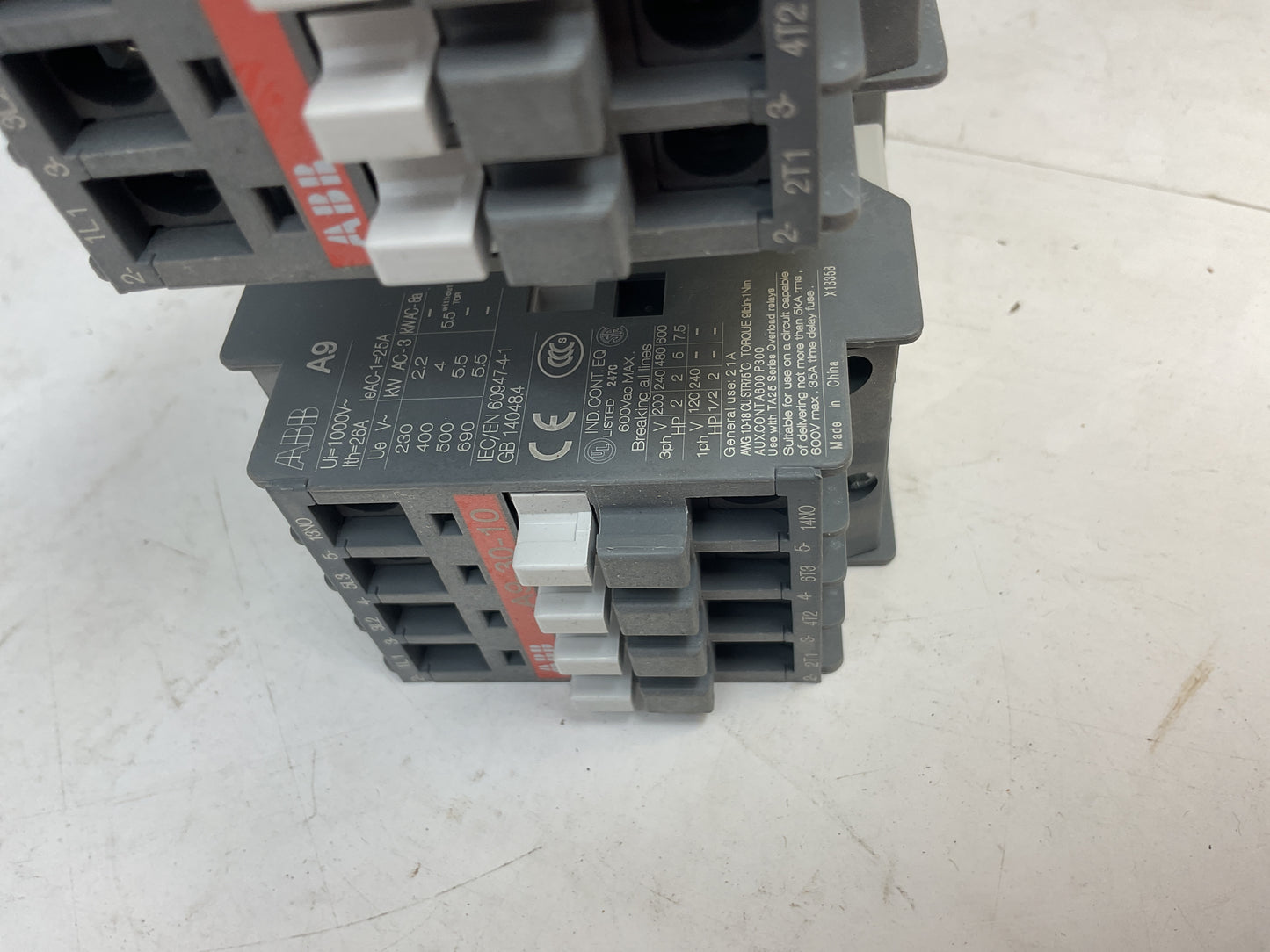 ABB A12-30-10 +A9-30-10 CONTACTOR UNITS - PREOWNED