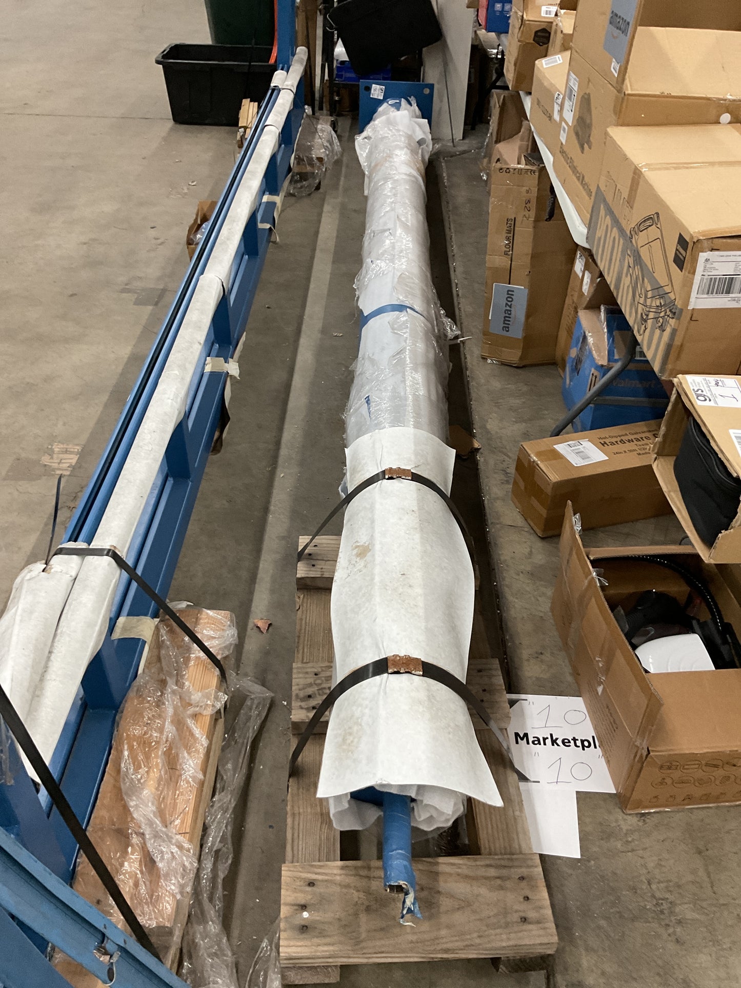 GORBEL LIFT ENCLOSED TRACK JIB CRANE UPRIGHT AND CROSSBEAMS 16’ - FOR PARTS