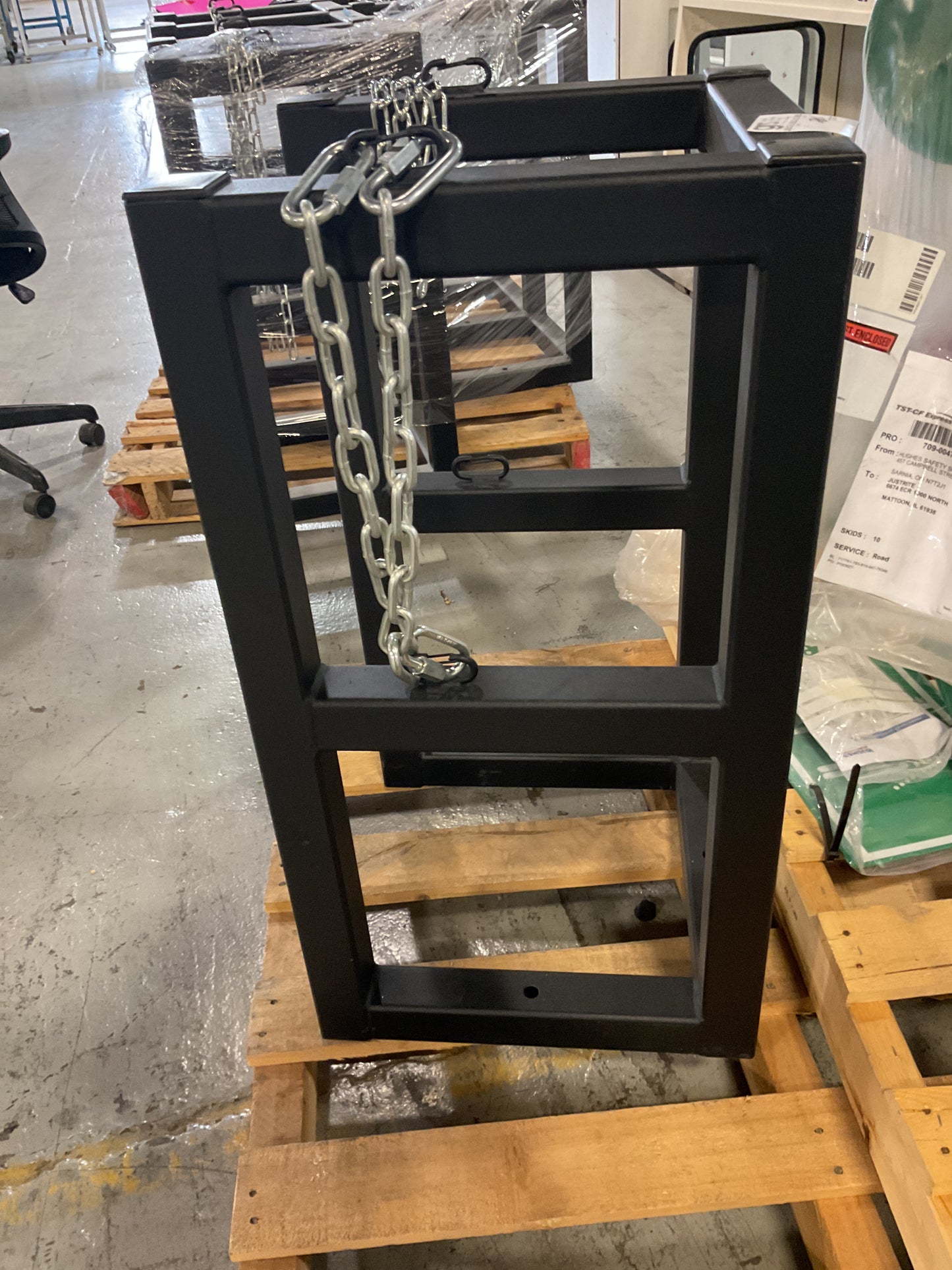 JUSTRITE CRYOGENIC GAS CYLINDER BARRICADE RACK SINGLE -NEW