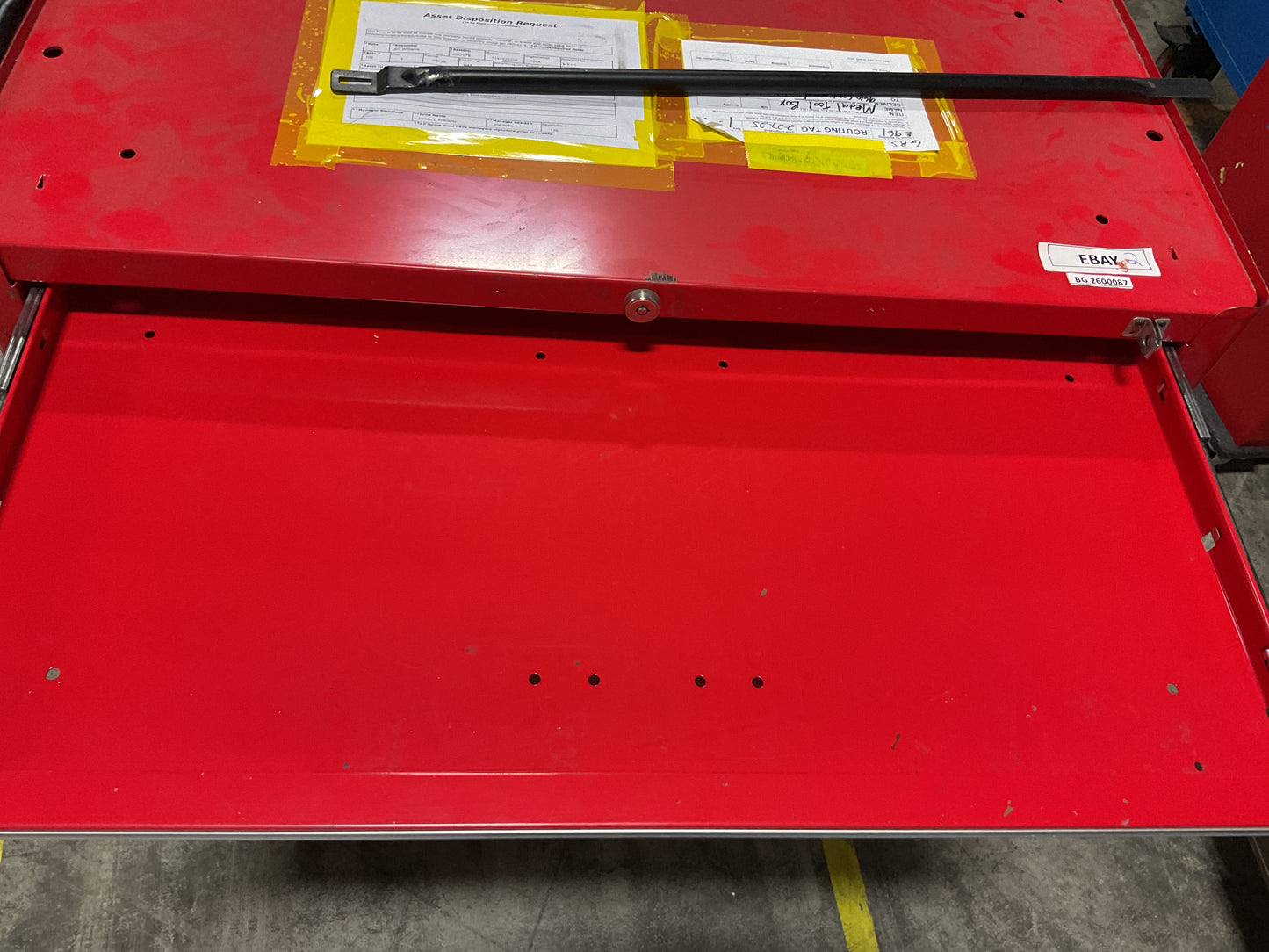SNAP-ON WHEELED STORAGE CABINET TOOL BOX 7-DRAWER 40 X 20 X 39 STEEL BLUE USED #2