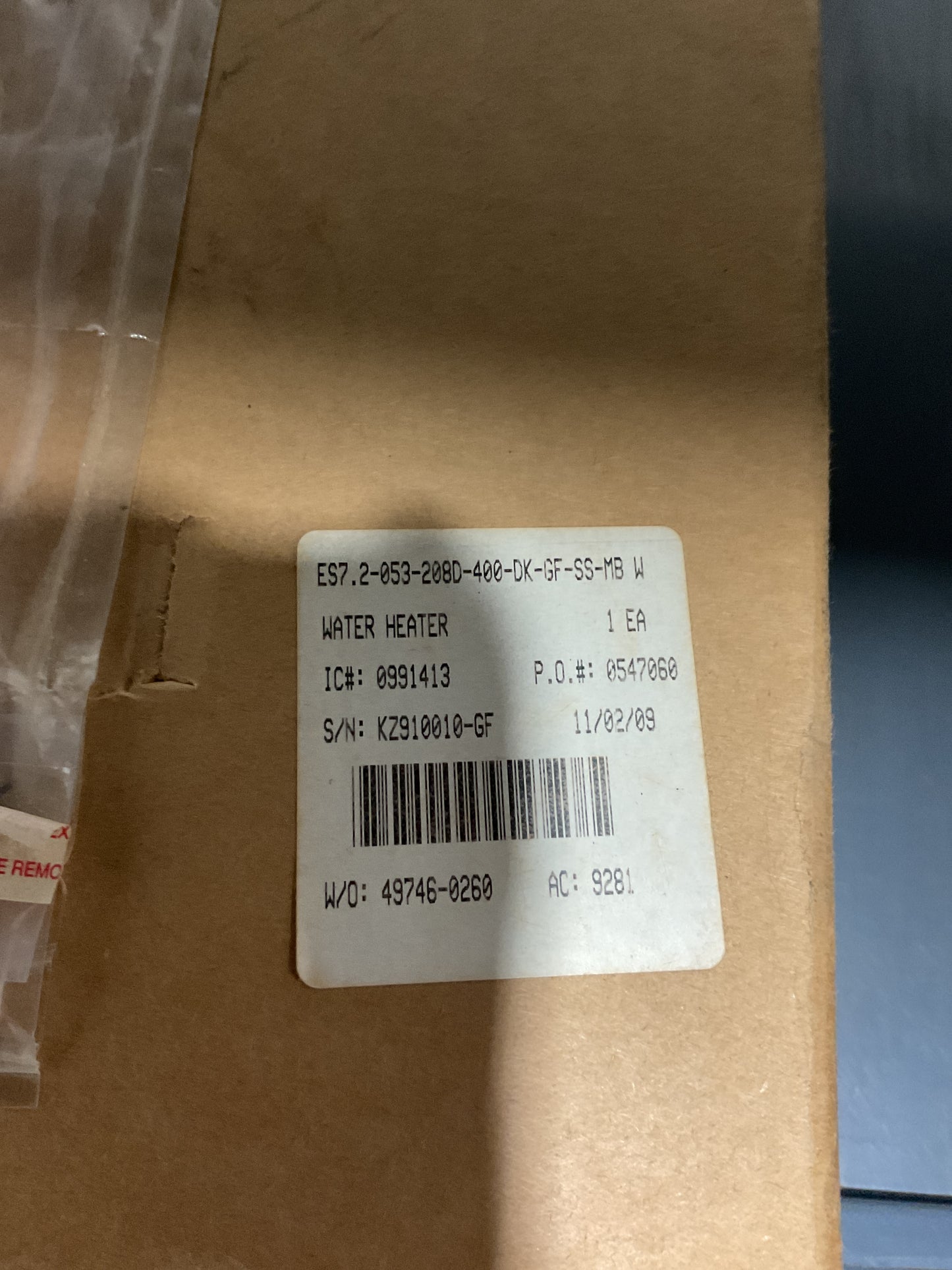 KELTECH COMMERCIAL TANKLESS WATER HEATER ES7.2-053/208D-400-DK-GF-SS-MB -NOS