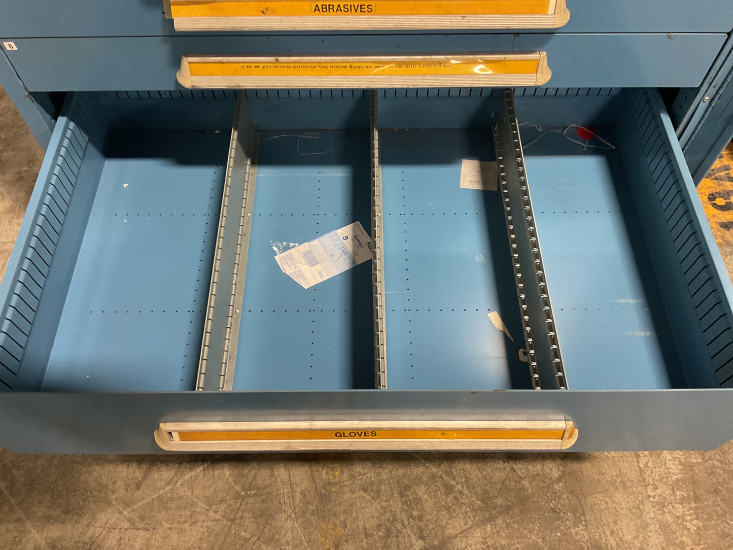 LYON WHEELED STORAGE CABINET TOOL BOX 9-DRAWER 45 X 28 X 50 STEEL BLUE USED 62