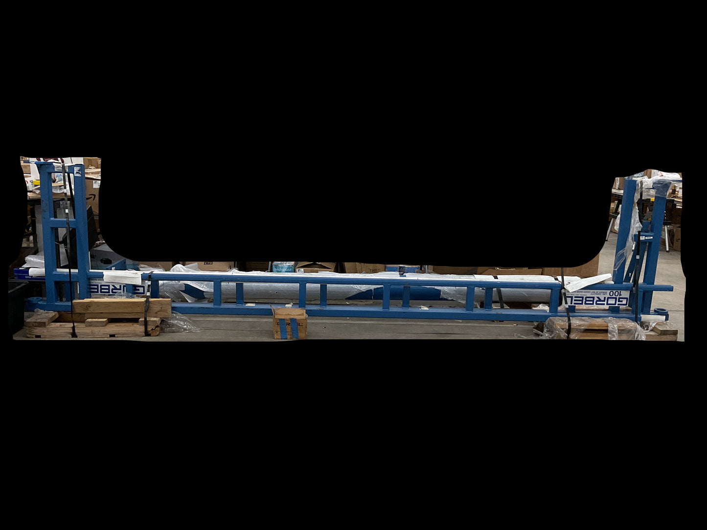 GORBEL LIFT ENCLOSED TRACK JIB CRANE UPRIGHT AND CROSSBEAMS 16’ - FOR PARTS