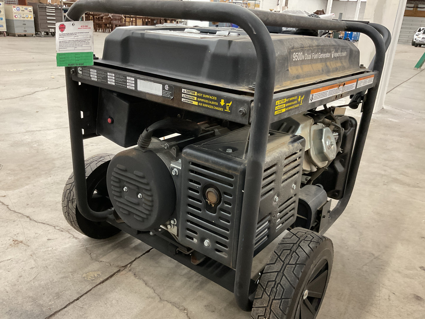 CUMMINS PUSH BUTTON ELECTRIC START GAS/PROPANE GENERATOR 9500W ONAN P9500DF -PREOWNED