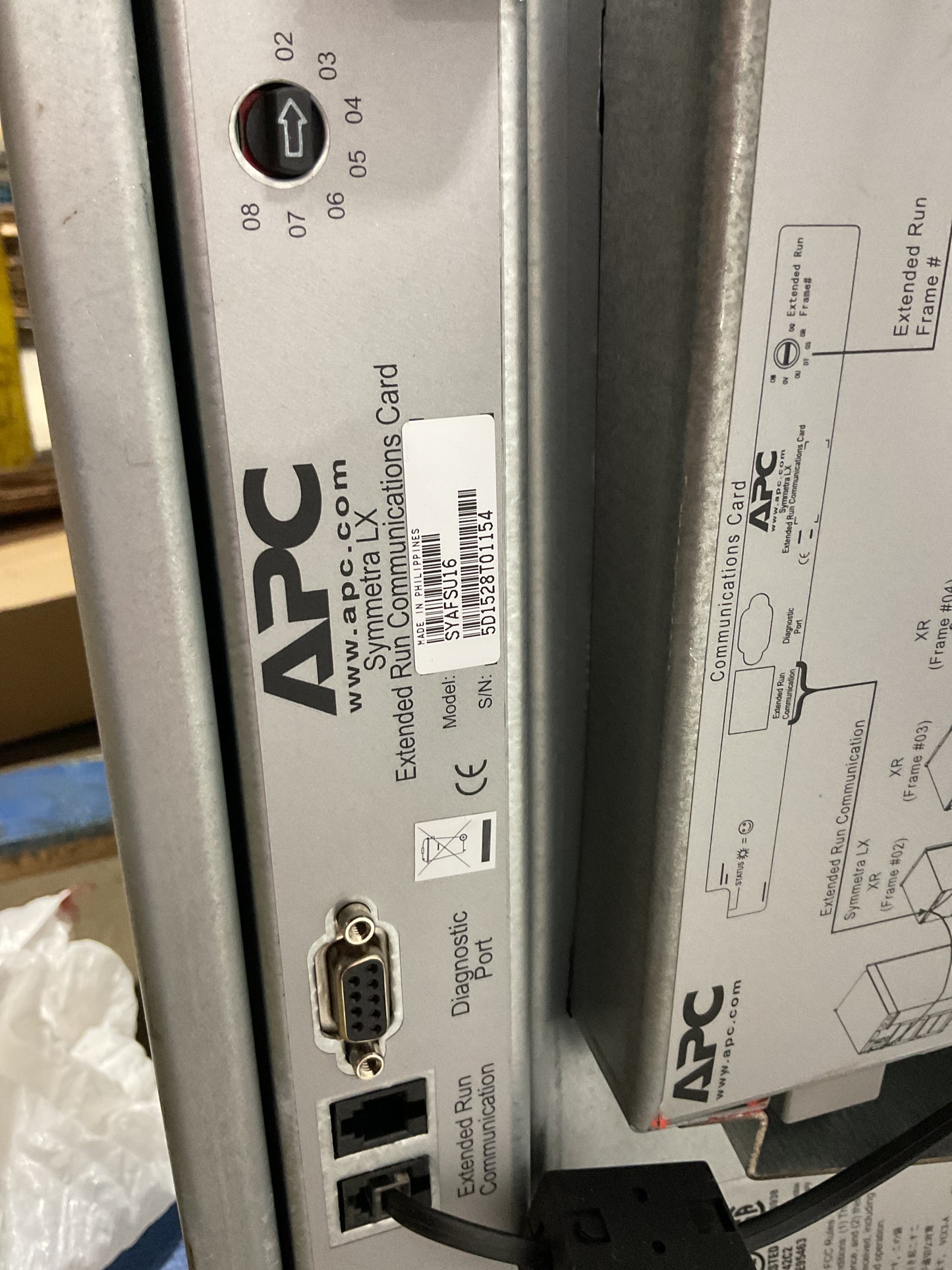 APC SYMMETRA LX 3-BATTERY UPS SYBFXR3RM- FOR PARTS