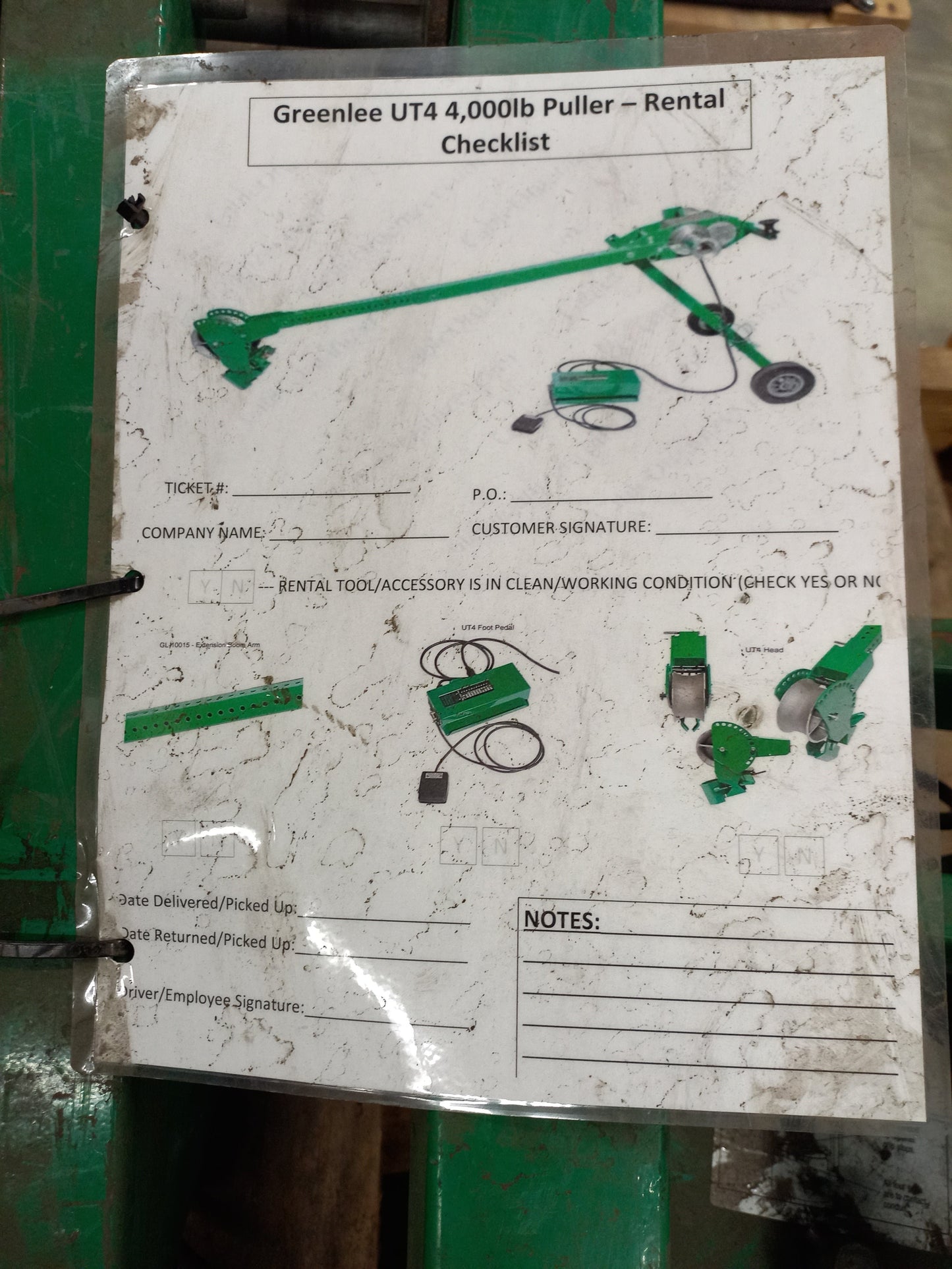 GREENLEE 4000 LB CABLE PULLER UT4 - PREOWNED