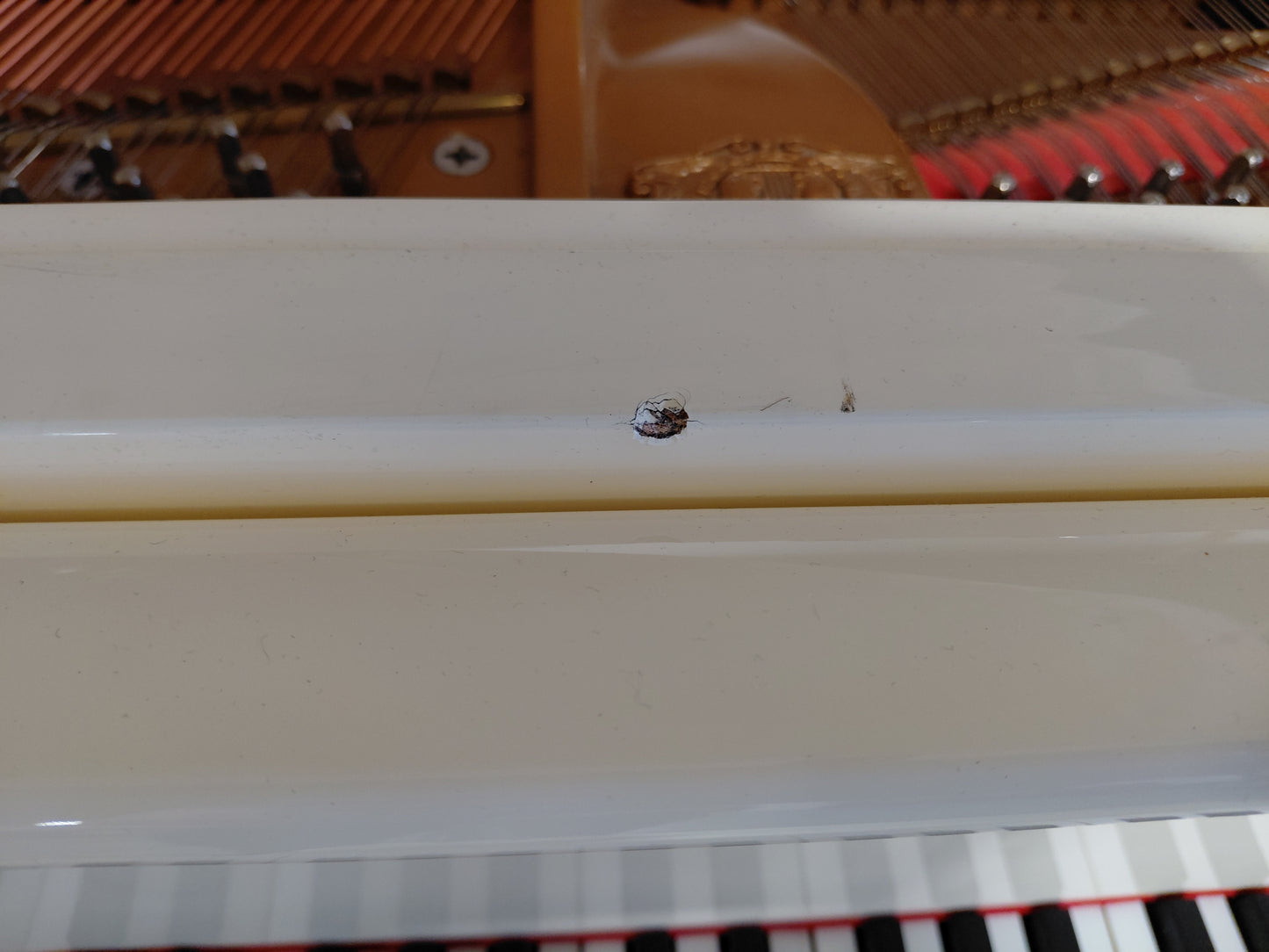 SAMICK BABY GRAND PIANO SG-155 CREAM/GOLD - PREOWNED