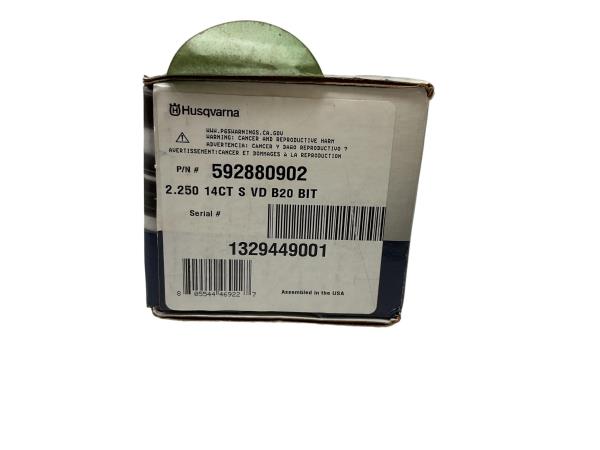 HUSQVARNA BRILLIANT DIAMOND CORE BIT 2.250 14CT S VD B20 - NEW