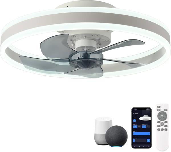 ORISON SMART CEILING FAN WITH LIGHT - ADJUST LIGHT COLOR, 6 SPEEDS, WI-FI - NEW