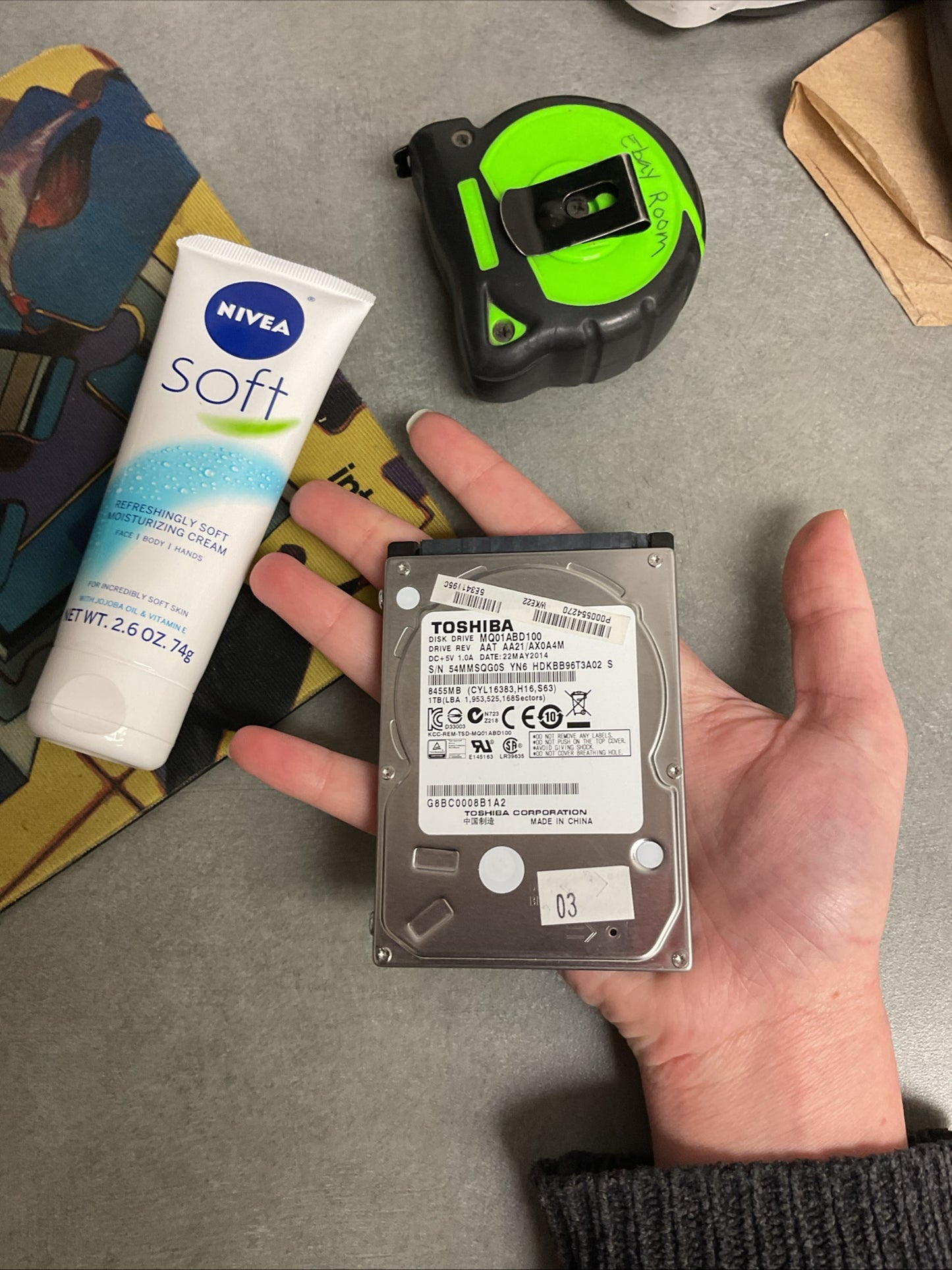 TOSHIBA HDD DRIVE 1TB MQ01ABD100 - PREOWNED