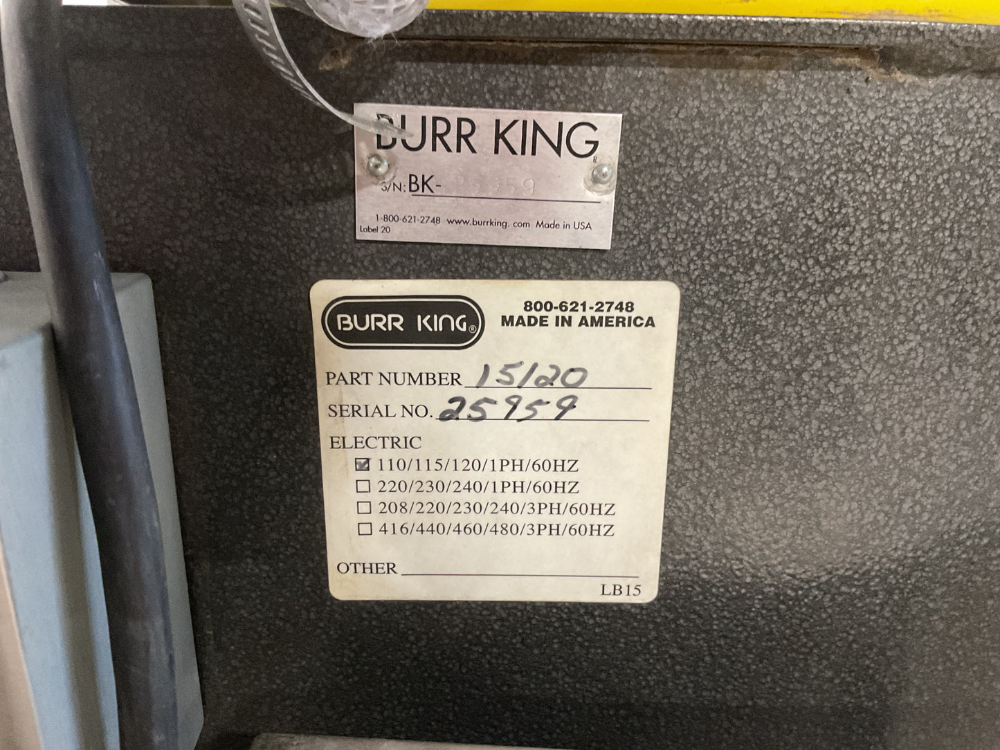 BURR KING 15 VIBRATORY FINISHER BK25959 - PREOWNED