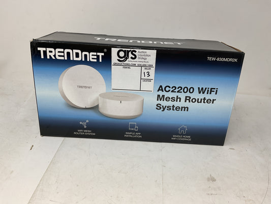 TRENDNET AC2200 WIFI MESH ROUTER SYSTEM TEW-830MDR2K - NOS