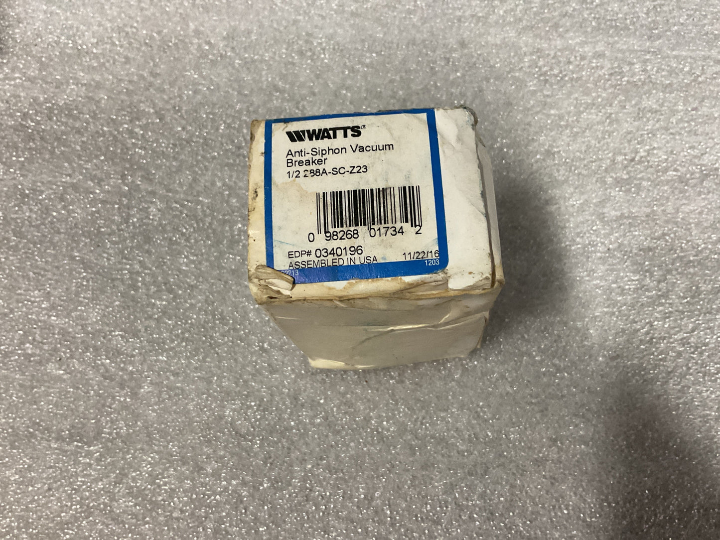 WATTS ANTI-SIPHON VACUUM BREAKER 1/2 288-SC-Z23 - NOS