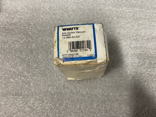 WATTS ANTI-SIPHON VACUUM BREAKER 1/2 288-SC-Z23 - NOS