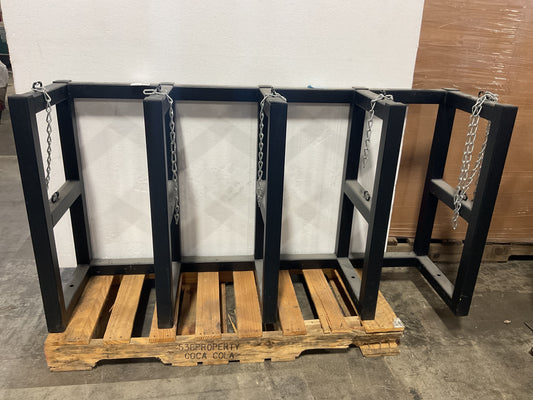 JUSTRITE CRYOGENIC GAS CYLINDER BARRICADE RACK 4 RACK -NEW