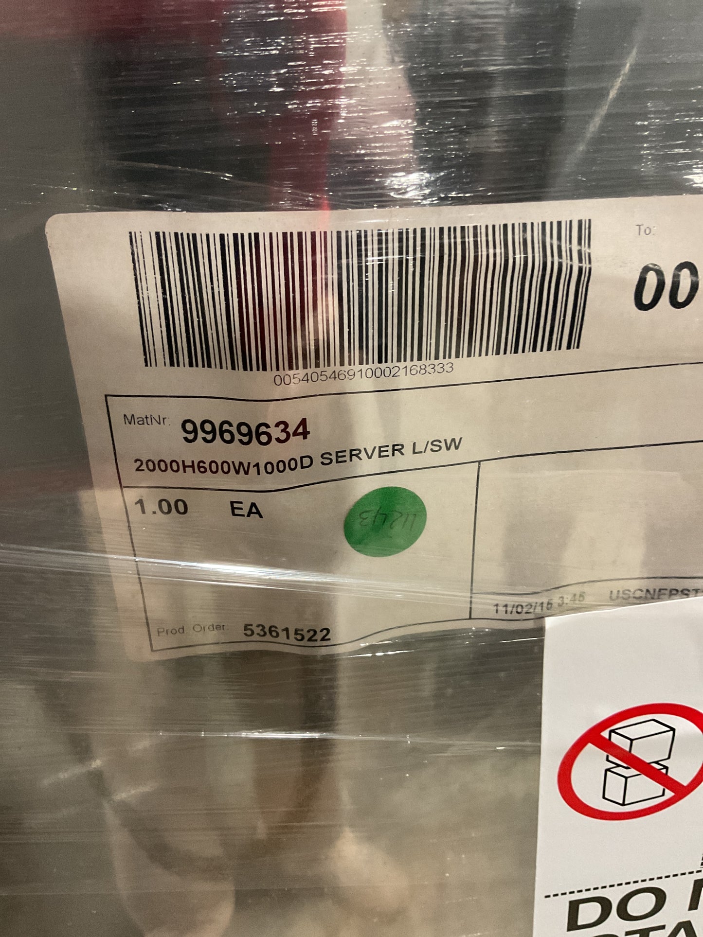 BLACK BOX KZ 42U PERFORMANCE PLUS SERVER CABINET TOCG401984 - NEW