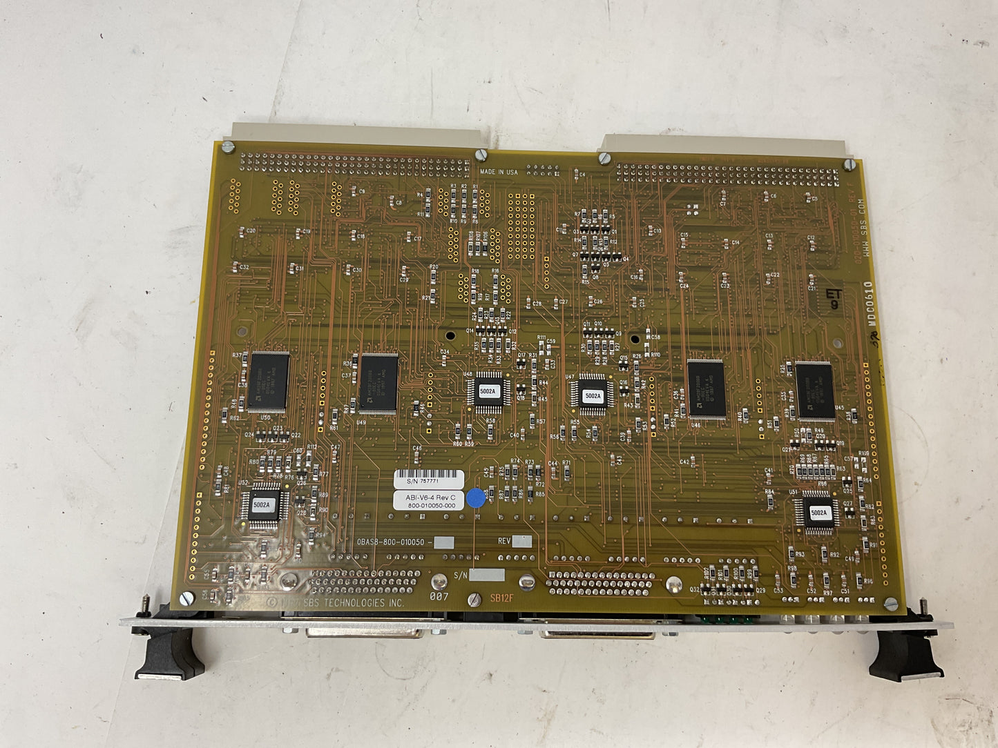 SBS QUAD CHANNEL VME BOARD V6-4 REV C 800-010050-000 - PREOWNED