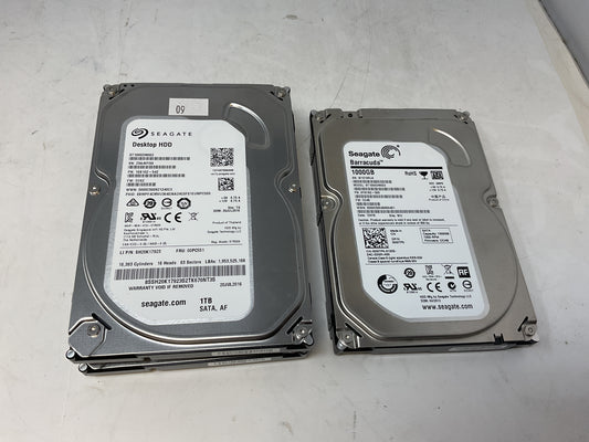 SEAGATE DESKTOP+BARRACUDA HARD DRIVE LOT OF 3 1TB SATA ST1000DM003- PREOWNED