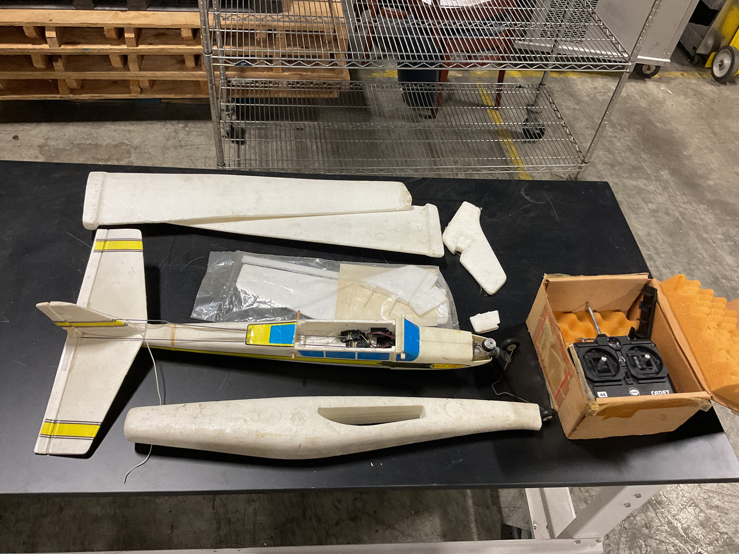 COX R/C "BEE" MODEL PLANE FOAM - FOR PARTS/REPAIR