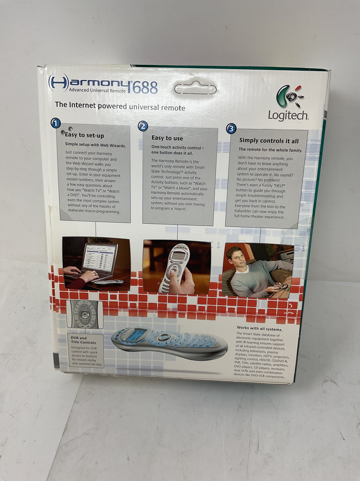 LOGITECH HARMONY 688 INTERNET POWERED ADVANCED UNIVERSAL REMOTE - NOS