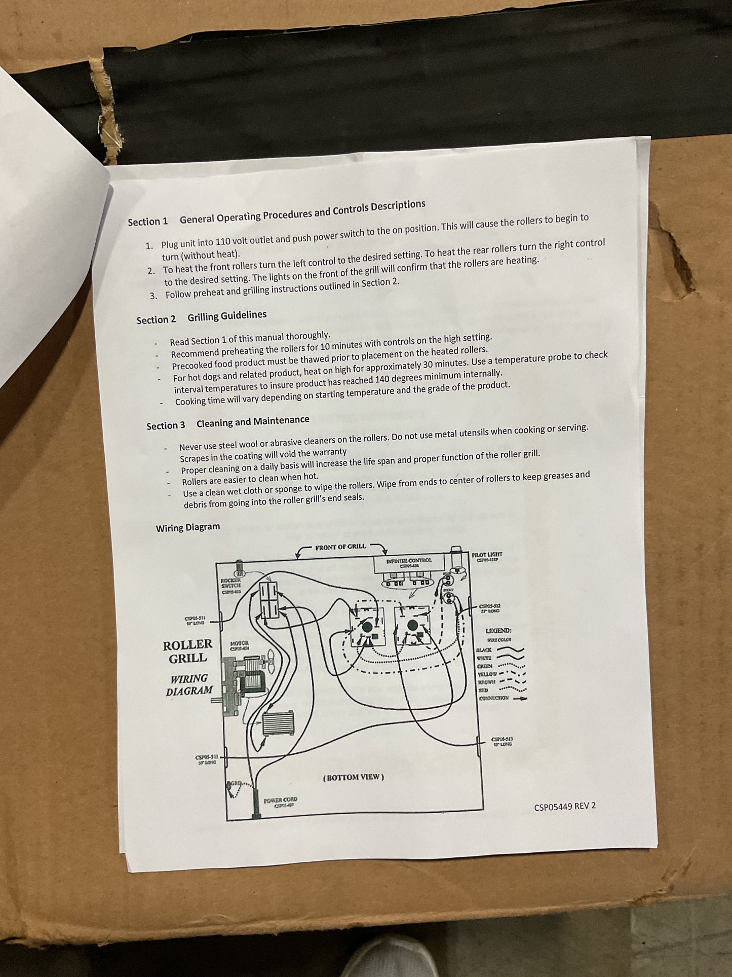 RUFF RIDER ROLLER GRILL RR33XHN 33 CAPACITY W/XYLAN ROLLERS - NEW