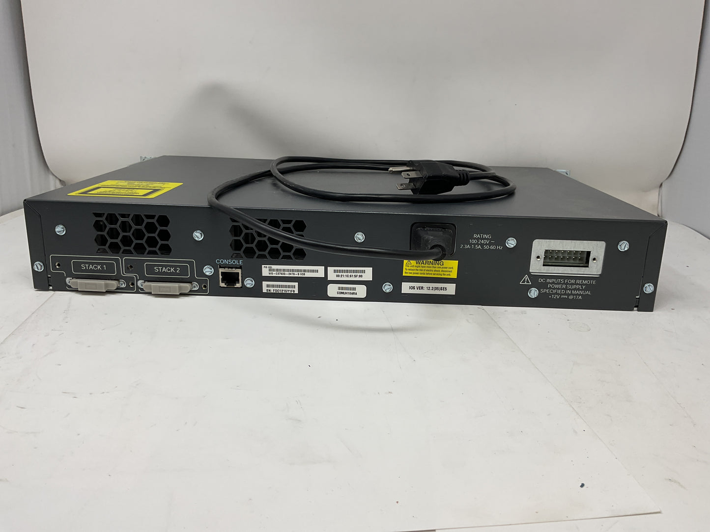 CISCO CATALYST 3750 24-PORT ETHERNET SWITCH WS-C3750G-24TS-S