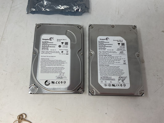 LOT 2 SEAGATE BARRACUDA HARD DRIVE 500/750GB ST3750640AS - PREOWNED