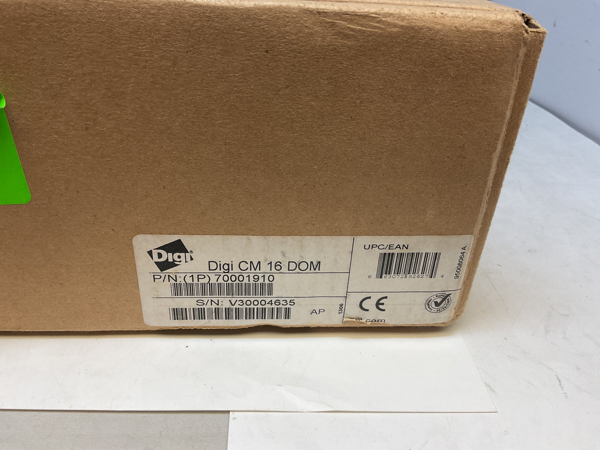 Digi Cm DIGI CM16 16-PORT URACK MOUNTABLE CONSOLE SERVER 70001910 -FOR PARTS ...