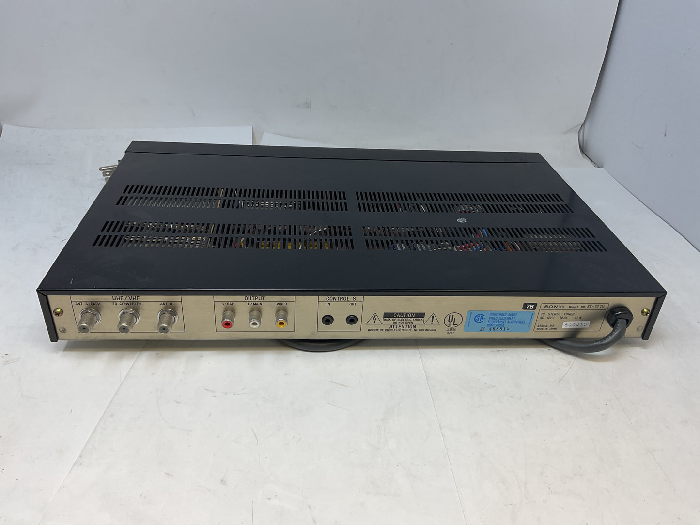 SONY TV STEREO TUNER ST-72TV TESTED WORKING - PREOWNED