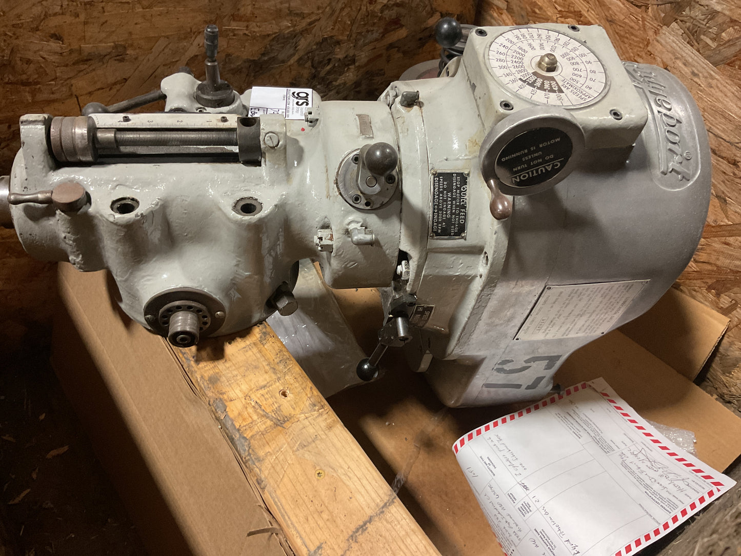 BRIDGEPORT MILLING MACHINE HEAD AND MOTOR - PREOWNED SURPLUS