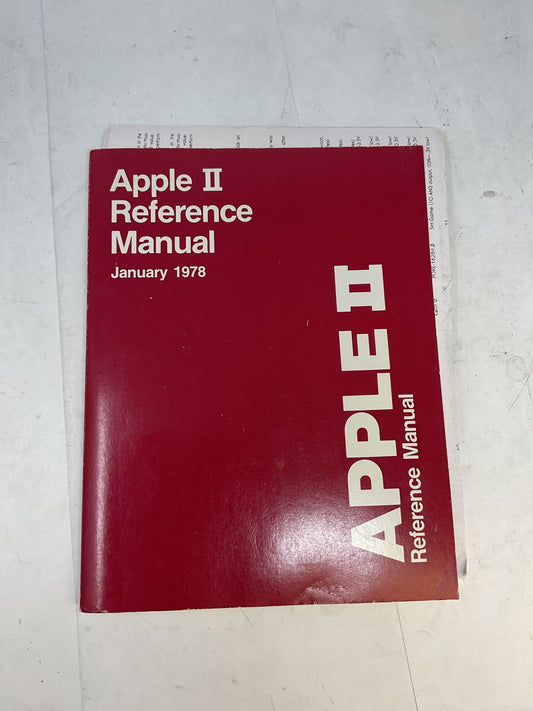 APPLE II REFERENCE MANUAL JANUARY 1978 - PREOWNED