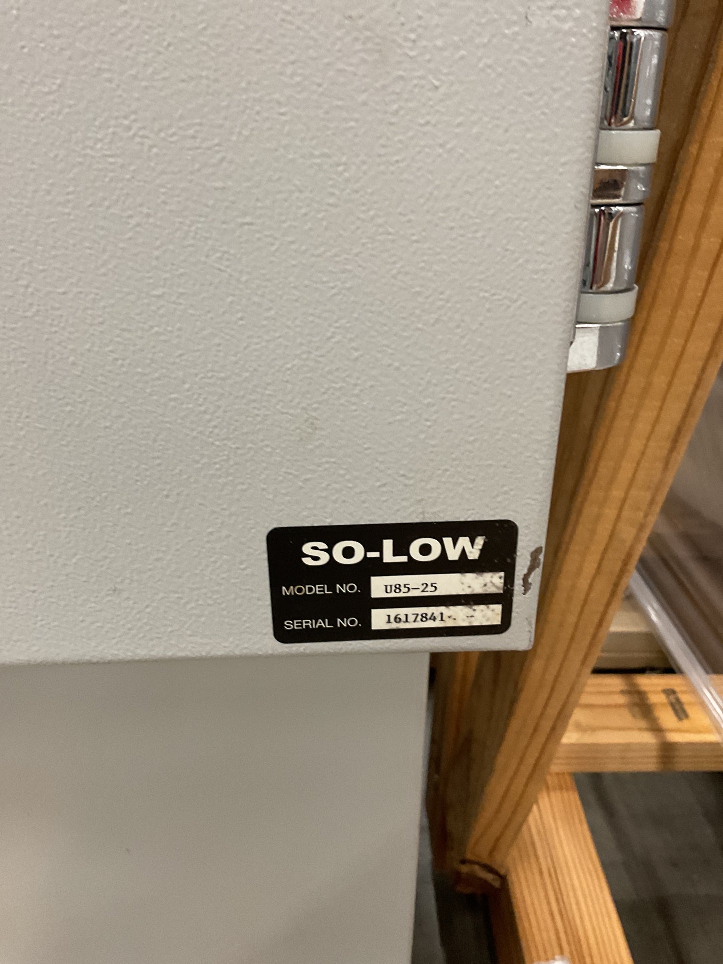 SO-LOW ULTRA LOW FREEZER U85-25 -PREOWNED