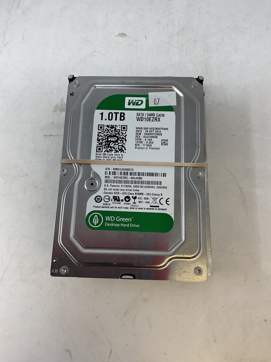 WESTERN DIGITAL HARD DRIVE LOT OF 2 1TB SATA CAVIAR GREEN WD10EZRX - PREOWNED