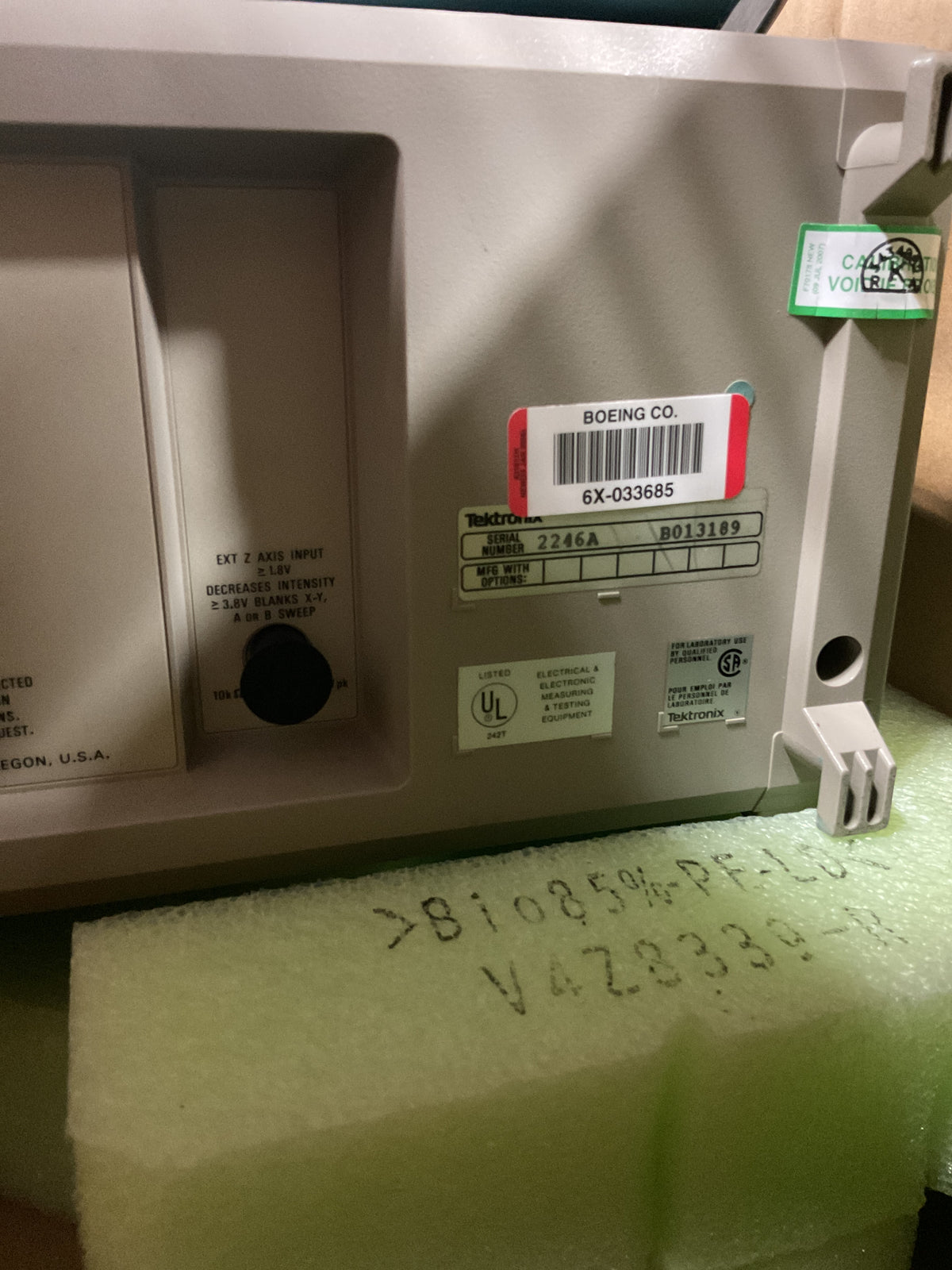 TEXTRONIX 2246A OSCILLOSCOPE 100mhz - PREOWNED