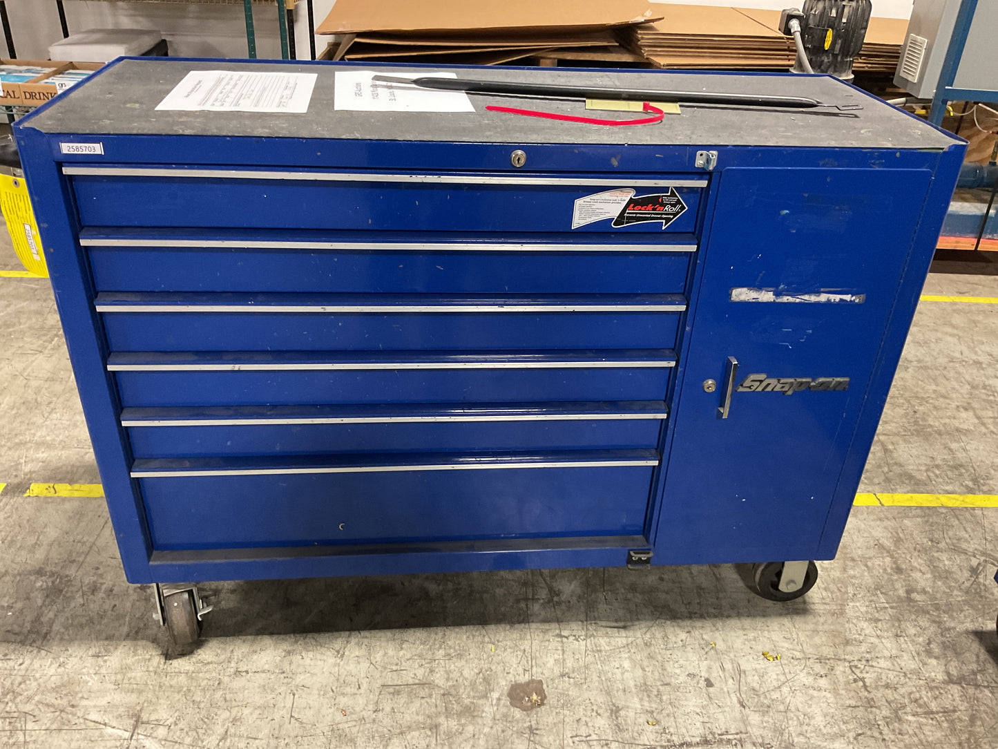 SNAP-ON TOOLBOX 50” 6 DRAWER TOOL CABINET -PREOWNED