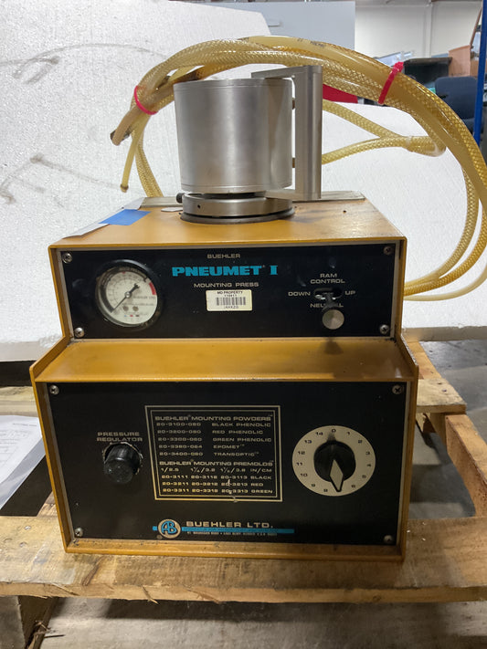 VINTAGE BUEHLER PNEUMET 1 PUCK MOUNTING PRESS 20-1390-115 - PREOWNED
