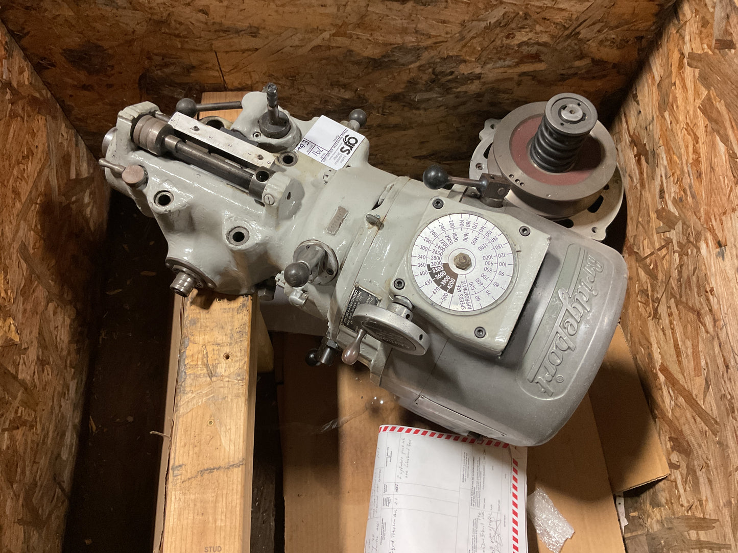 BRIDGEPORT MILLING MACHINE HEAD AND MOTOR - PREOWNED SURPLUS