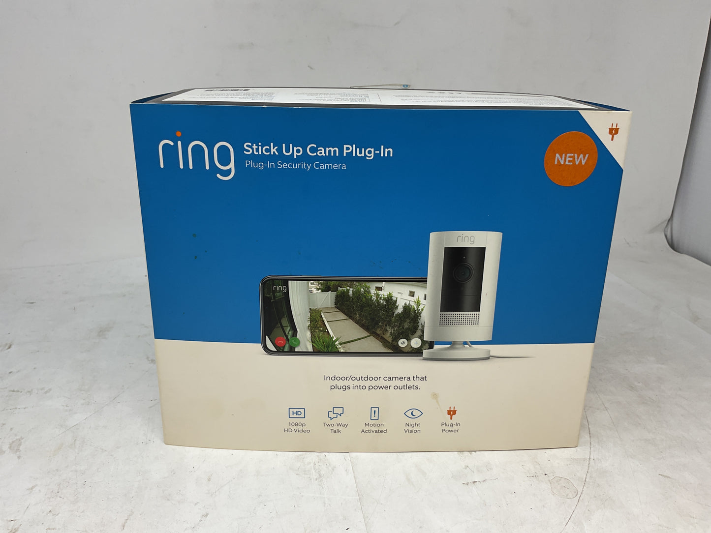 RING STICK UP CAM PLUG-IN SECURITY CAMERA 1080P 2-WAY TALK  - NEW