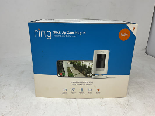 RING STICK UP CAM PLUG-IN SECURITY CAMERA 1080P 2-WAY TALK  - NEW